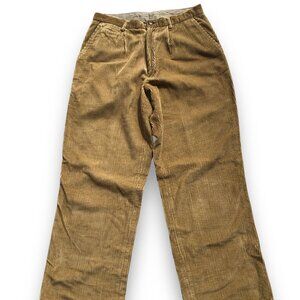 Tan Corduroy Pants Relaxed Fit Drawstring